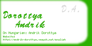 dorottya andrik business card